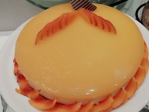 peach cheesecake